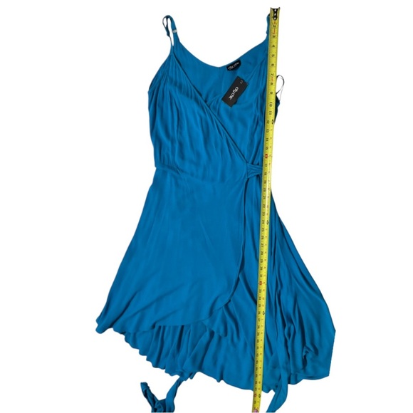 CITY CHIC Women’s Elegant Blue Wrap Dress - Picture 13 of 14